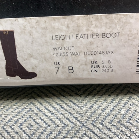 BRAND NEW 🔥 LEIGH LEATHER COACH BOOTS 😍 COLOR - WALNUT 😆 - Picture 2 of 10